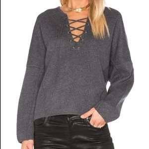 Vince Lace Front Sweater